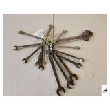 (7) CRAFTSMAN WRENCHES OPEN & BOX END - 7MM, 9MM, 15MM, 9/16", 3/4", ETC - CRESTOLOGY CRESENT WRENCH - (TRAILER)