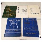 SCHOOL ANNUALS THE TIGER & LITTLE REBEL 1977, 1979, 1980, 1981, 1983, 1984 - LEATHER BOUND BIBLE (GARAGE)