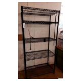 BLACK WIRE STORAGE - 5 SHELVES - 46" WIDE X 74" TALL X 18" DEEP (SHOP)