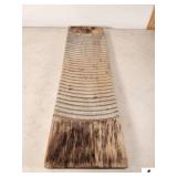 VINTAGE WOODEN WASHBOARD VERY PRIMITIVE - VERY GOOD CONDITION FOR AGE - SHOWS USE WEAR - (GARAGE)