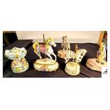EASTERN GATEWAYS LIMITED MUSICAL MERRY-GO-ROUND (WORKS) - CAROUSEL HORSE & STAND MUSIC BOX (CONDITION UNKNOWN) - CAROUSEL HORSE - WALZ TO THE MUSIC OF THE NUTCRACKER (CONDITION UNKNOWN) - MUSICAL CARO