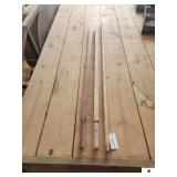 3 NEW WOOD HANDLES - POST HOLE DIGGER HANDLES MOP HANDLE (TOOL SHED)