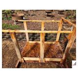 WOOD FRAME STORAGE RACK-2X4 AND 2X2-PLYWOOD BOTTOM OUTSIDE