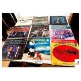 (23) MUSIC ALBUMS GUY LOMBARDO - MANCINI - BLACKWOOD BROTHERS - TENNESSEE ERNIE FORD - BILLY VAUGHN - CHRISTMAS CAROLS - ELVIS CHRISTMAS - TENNESSEE ERNIE FORD HYMNS - BLACKWOOD BROTHERS QUARTET - THE
