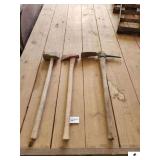 WEDGE & SLEDGE - HEAVY DUTY  ANTIQUE MALLET - PICK GOOD HANDLES (TOOL SHED)