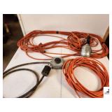 EXTENSION CORDS 5" +/- 220 EXTENSTION CORD - 50" EXTENSION CORD -  ONE EXTENSION CORD HAS NO END - (SHOP)