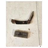PUMA LOCK BLADE KNIFE #255 - SINGLE BLADE - USED - SHARP - SHOWS WEAR - ARKANSAS OILSTONE CASE GOING WITH IT (TRAILER)