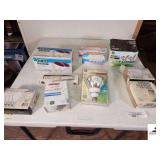 TUB OF NEW LIGHT BULBS 90W OUTDOOR FLOOD LIGHTS - (2) LED 60W - 2 PRIDE RED HEAT BULBS - (2) HALOGEN 45 SPOTLIGHTS - NEW BALLAST - ROUGH SERVICE LIGHT BULBS - SOFT WHITE BULBS - (3) 60W BULBS - (3) 72