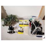- QUEST QUEEN SIZE AIR MATTERESS- ELECTRIC EXTRA  AIR PUMP FOR FLOATS- TOMCAT GLUE TRAPS - STICK WALL WREATH - TUB WITH HANGERS  - (HOUSE)