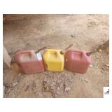 (2) 5GAL GAS CANS - 5GAL DIESEL CAN (IMP SHED)