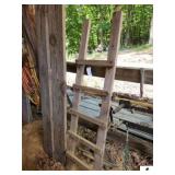 WOOD LADDER- 74"  FOR DEER STAND & PAIR 2X10 TRAILER RAMPS 8FT. - (IMP SHED)