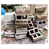 PILE OF CONCRETE BLOCKS 8" AND SOLID - (OUTSIDE)