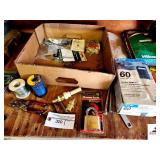 HIBATCHI TABLETOP COOKER-60 AMPAC DISCONNECT- PLIERS-WIRE-DRYWALL SCREWS-RUBBER SPLICING TAPE-SMALL BOX OF VARIOUS PARTS AND TOOLS(BLDG 4)