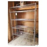 ALUMINUM RACK - (5) ADJUSTIBLE SHELVES (NE BLDG 5, SHED #4)