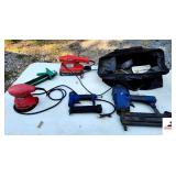 LARGE AIR NAILER - SMALL AIR NAILER - FINISH SANDER (RUNS) - HYPER TOUCH PALM SANDER (RUNS) - TOTE BAG - (BLDG 6)
