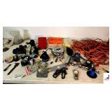 CASTER WHEELS - REPAIR PARTS - FORD HUBCAP EXTENSION CORD - CHAINSAW CHAIN - CLAMP - ROOFING SCREWS - CALIBER - SCOTCH BLOCK - GAS REPAIR - HOOKS - TAPE - HOT WATER BYPASS VALVE (USED) - FUNNEL - DREM