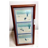 FRAMED THREE REELFOOT LAKE EAGLE PHOTOS SIGNED BY ARIST JIMMY AARON BLOUNTSVILLE, AL -