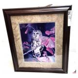 OWL PRINT - FRAMED AND MATTED - SHADOW BOX STYLE FRAME (OFFICE)