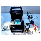 HUMMINGBIRD PLATINUM ID PORTABLE DEPTH FINDER COMES IN CASE - CONDITION UNKNOWN - WAYFARER SPINNING REEL - CRAPPIE CASTING REEL - GRAFLEX SPIN CAST REEL - (2) POLE HOLDERS - CORK BOBBERS - (NE BLDG 5)