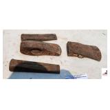IRON AXE HEAD - (2) WEDGE HEADS - SINGLE BLADED HE (NE BLDG 5)