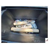 STERILITE TUB OF PLUMBING SUPPLIES -  PVC CONNECTS "T"S - ELBOWS - REDUCERS - LIGHT COVERS - TUB OF SWITCH COVERS AND PLUMBING SUPPLIES  (BLG. 6)
