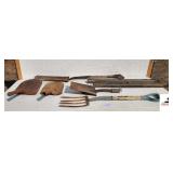 POTATO FORK - SHOVEL HEADS (NEED HANDLES) SHINGLE SHOVEL - (NE BLDG 5)