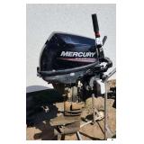 2015 MERCURY FOURSTROKE BOAT MOTOR HP 8 - MODEL #1F08201EK - SERIAL #0R712274 - HAS GAS TANK HOOKED DIRECTLY- MOTOR SHOWS SOME WEAR, NEEDS CLEANING