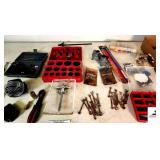 (2) SETS OF KOBALT MINI COMBINATION WRENCH SETS - O-RING DISPLAY - DREMEL TOOL - HAND MAGNET - DRILL BITS - FAN - DOOR LOCK - PANASONIC BATTERIES - WIRE NUTS - FIRE POWER BRASING RODS - MISC ITEMS - (