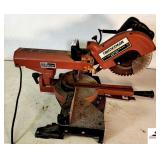 TRADESMAN SLIDE COMPOUND MITER SAW 8.5" MODEL 8336 - RUNS, HANDLE BROKEN & LOOSE - 120V - 60HZ - 5000RPM - SERIAL NO.003737 - (BLDG 4)