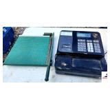 PAPER CUTTER WITH GRID - CASIO CASH REGISTER - CASH REGISTER LIGHTS UP- (BLDG 6)