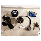TRAILER HUB-WIRE STRPPER-2 LAWN MOWER WHEELS AIR GAUGE TOOL(BLDG 4)