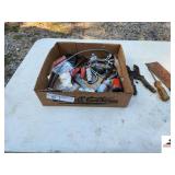 CONNECTORS - PLIERS - SCREWDRIVERS - NEW BOLTS - WASHERS - BACK SAW - (BLDG 6)