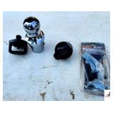 STAINLESS GOOSENECK TRUCK BALL APPEARS 5/16" - (2) REESE CHAIN TIES - CURT CLASS II POSI-LOCK TRAILER COUPLER REPAIR KIT - (BLDG 6)