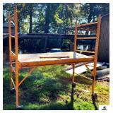 SET OF ROLLING SCAFFOLDS - 1,000 LB LOAD CAPACITY ADJUSTABLE SCAFFLING - (OUTSIDE)