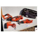 FIRE STORM BLACK & DECKER POWER SAW FLASHLIGHT - SAWSALL - DRILL - HEATING IRON - (NE BLDG 5)