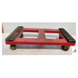PLASTIC 4-WHEEL DOLLY ROLLER WITH RUBBER TOP