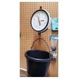 CHATILLON SCALE 20LB CAPACITY BY THE 1/2 OZ - MODEL 27A III - BUCKET - DIP NET - (OFFICE)