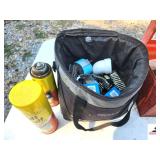 TOTE BAG WITH ELECTRICAL BOXES - NAILS TOOLBOX WITH NAILS & SCREWS - CAULKING - (BLDG 6)