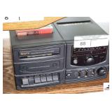 GPX CASSETTE PLAYER, RADIO, AND RECORDER- AUTO RECORDING- W/ 2 SPEAKERS