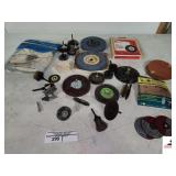 6" GRINDING WHEELS- WIRE WHEEL BRUSH- MULTIPLE SIZES OF GRINDER PADS-SAND PAPER PADS- CUTTING DISC- WIRE BRUSHES-