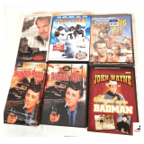 4 DVDs - HAPPY FEET - BIG CAT - (2) THUNDER ROAD - JOHN WAYNE, ANGEL AND THE BADMAN - JOHN TESH ONE WORLD