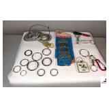 VINTAGE HEEL & TOE PLATES - HARNESS & CHAIN RINGS - KEY RINGS - BOTTLE OPENER