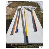 (1)UNIPRO SOIL CULTIVATOR RAKE- (1)FLOWER BED RAKE- (1)GARDEN RAKE- (1)LEAF RAKE