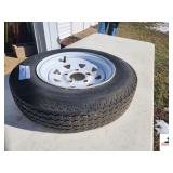 TOWMASTER TRAILER TIRE- 5.30/12- 5 HOLE- ONE SLIGHTLY WORN