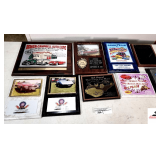 COLLECTION OF AWARD PLAQUES- BOWEN CAMPBELL AUTO EXPO- ATWOOD AUTO SHOWCASE- GOODYEAR TIRE CAR SHOW TOP 100- RIVER DAYS CAR SHOW- WORLD
