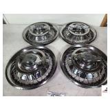 (4) CHEVROLET CORVAIR ALUMINUM RIMS W/ CHEVY CORVETTE CENTER CAPS