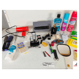 VACUTRIM HAIR CUTTER - SON-OF-A-GUN HAIR BLOWER - HAIR BRUSHES - DISINFECTANT SPRAY - LISTERINE - RAVE 4X MEGA HOLD HAIRSPRAY - BATHROOM SUPPLIES - WAHL TRIMMER - REMINGTON TRIMMMER - BUTTERFLY NIGHTL