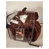 BROWN QUILTED KING COMFORT SET