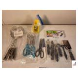 NEW KITCHEN UTENSILS - MULTI-PURPOSE PEELER - SCISSORS - SPIDER BASKETS - KNIVES - GRADER