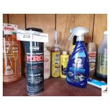 MISC AUTO CLEANERS AND PESTICIDES- RUSTOLEUM- ROBIC ROOT KILLER- ANT CONTROL-FLY CONTROLLER- TURLTEWAX SPRAY DETAILER- TERRO SPIDER KILLER- CIANIDE 360- LAMP OILS- RAINX- GLASS CLEANERS- SILICONE- BLA